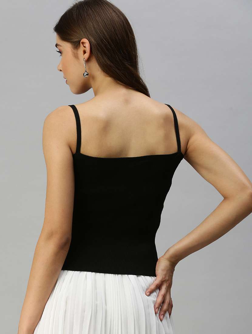 square neck solid regular top - 18393048 -  Standard Image - 2