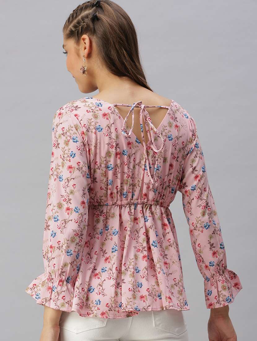 women's peplum v neck top - 18393071 -  Standard Image - 2