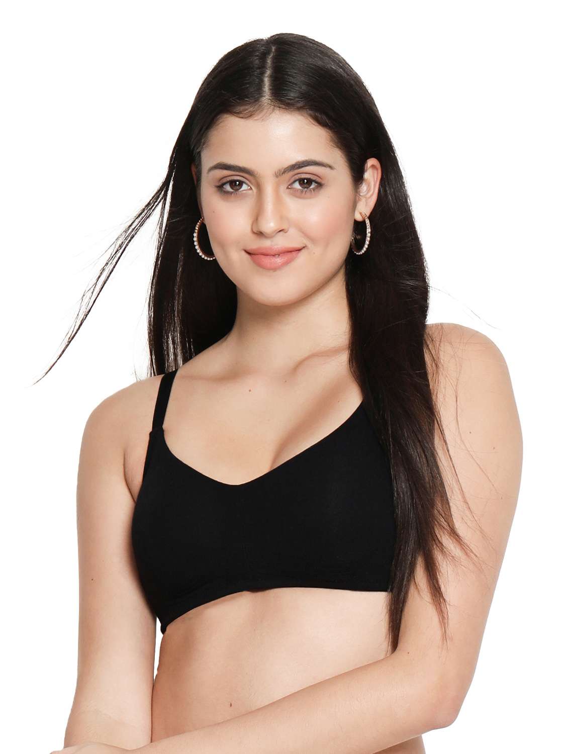 black solid t-shirt bra