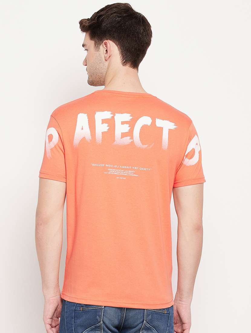 orange back-printed t-shirt - 18393185 - Standard Image - 2