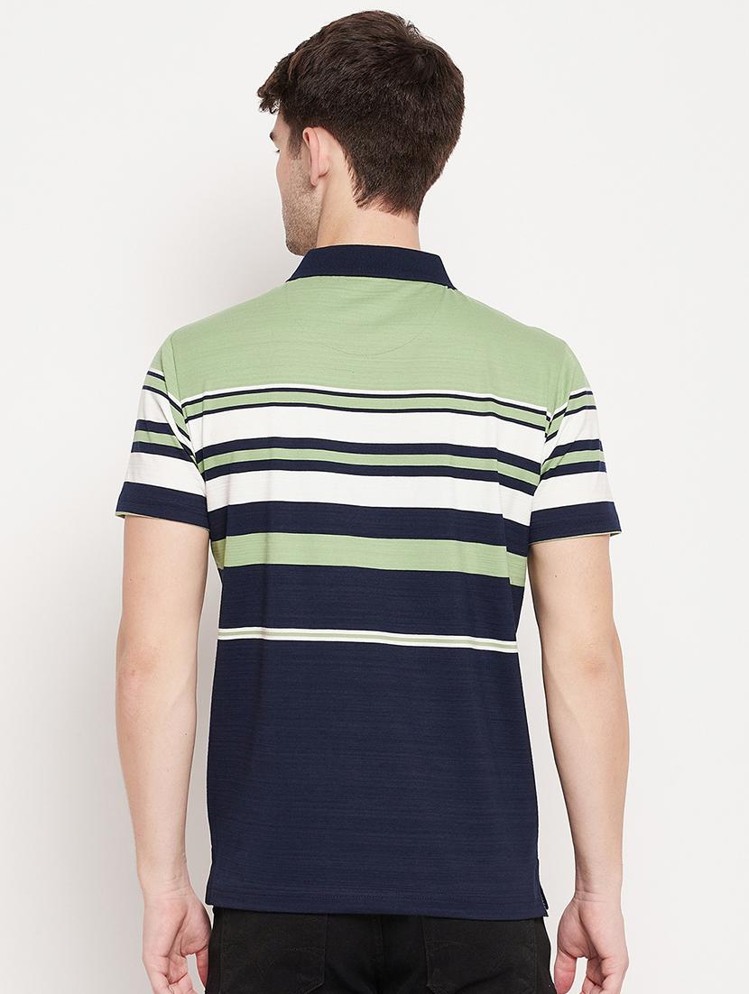 green striped polo t-shirt - 18393216 - Standard Image - 2