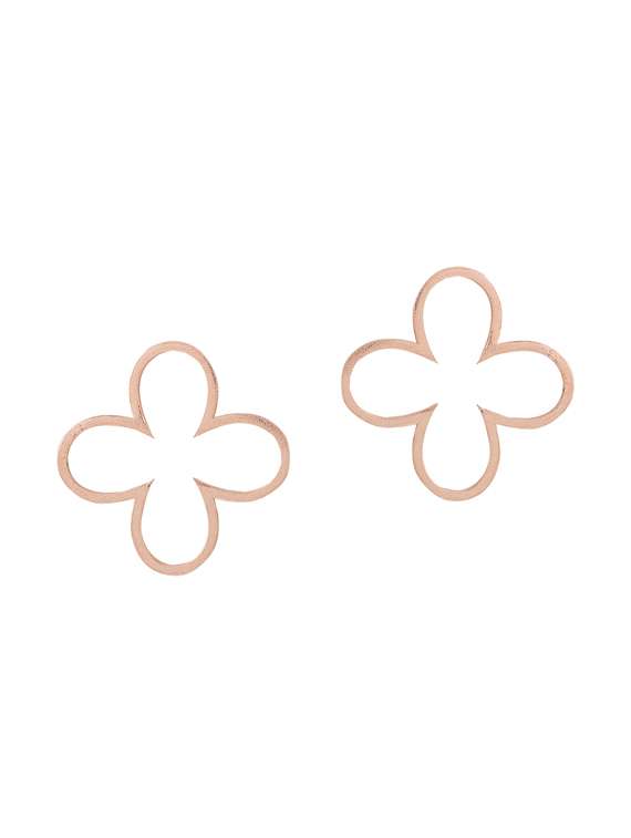 pink brass studs earring