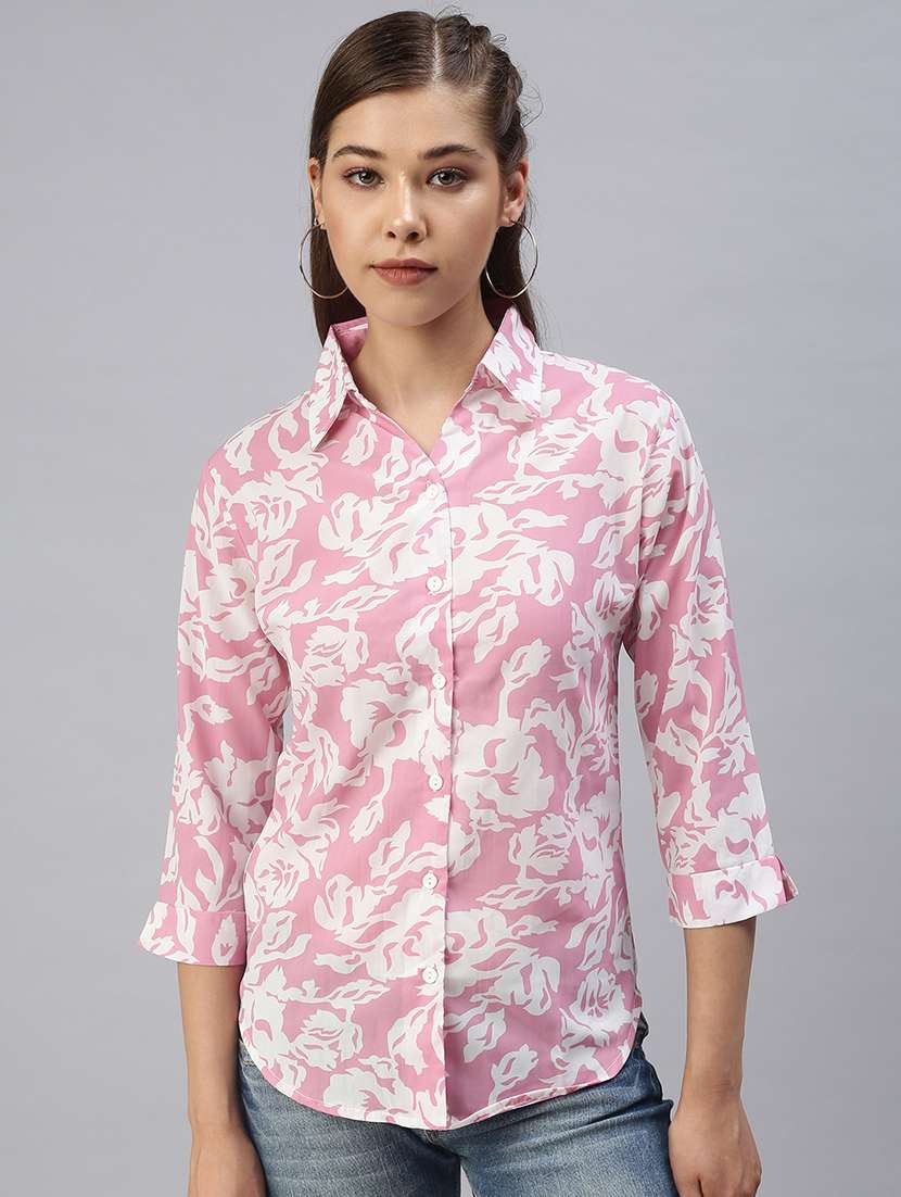 long sleeved printed regular shirt - 18393463 - Zoom Image - 0