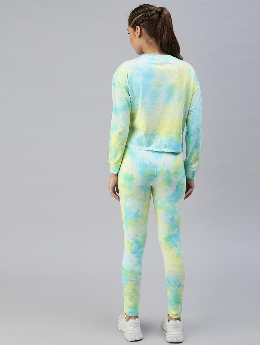 long sleeved tie & dye top and trouser set - 18393464 - Standard Image - 2