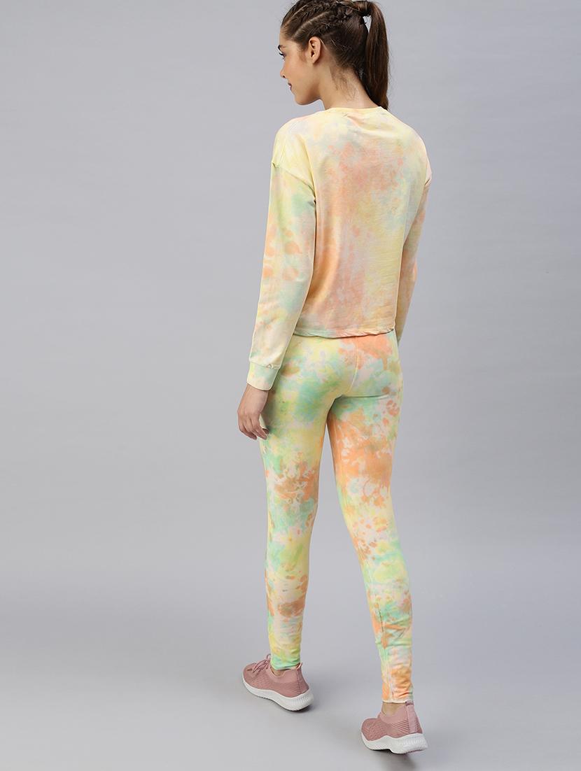 long sleeved tie & dye top and trouser set - 18393465 - Standard Image - 2