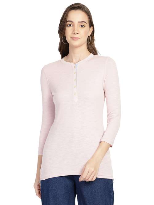 women's straight mandarin neck top - 18393479 -  Standard Image - 0