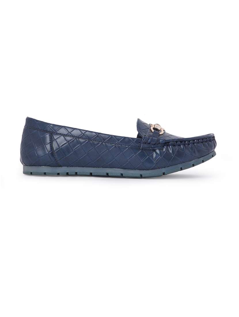 blue synthetic slip on loafers - 18393515 -  Standard Image - 2