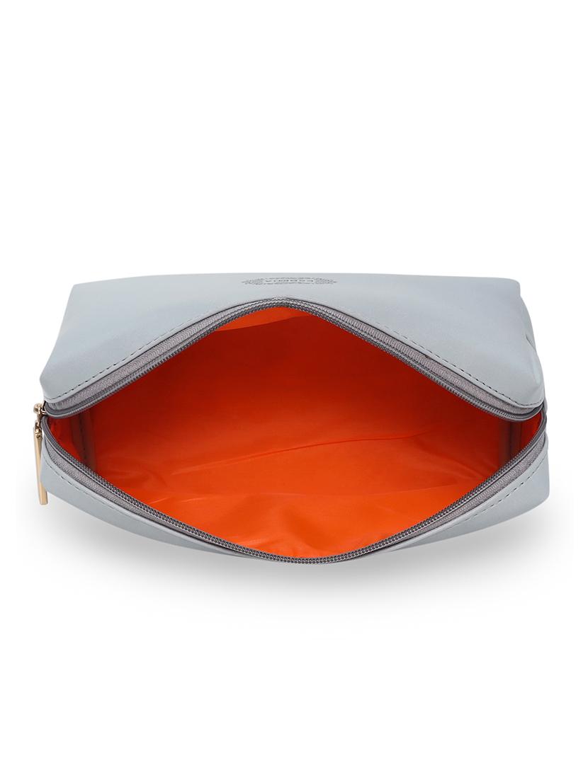 grey solid regular pouch - 18393658 - Standard Image - 2