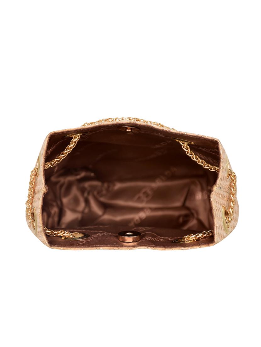 gold textured regular handbag - 18393662 - Standard Image - 2