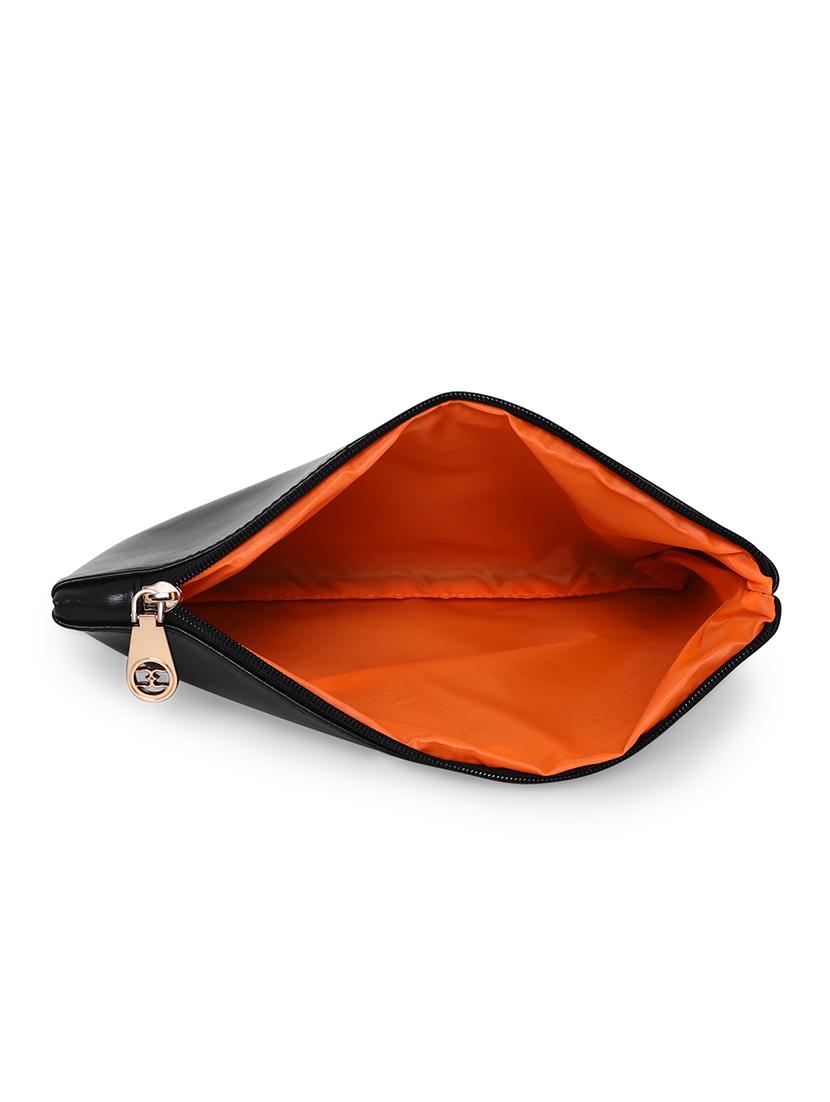 black printed regular pouch - 18393666 - Standard Image - 2