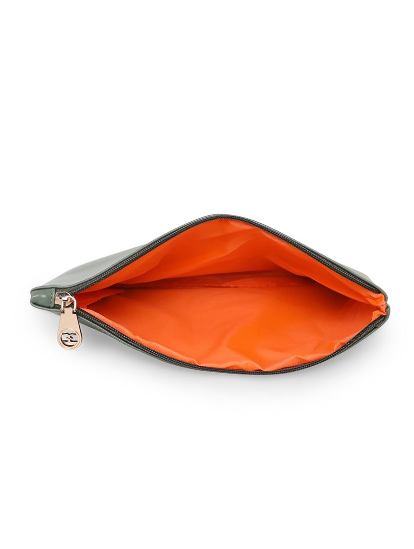olive printed regular pouch - 18393670 - Standard Image - 2