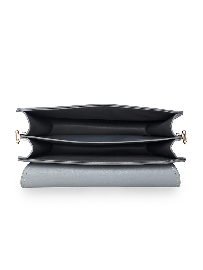 grey solid regular sling bag - 18393678 - Standard Image - 2