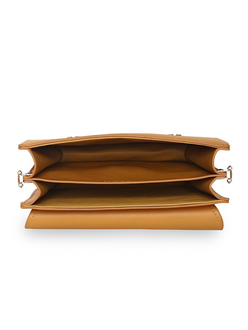 yellow solid regular sling bag - 18393684 - Standard Image - 2