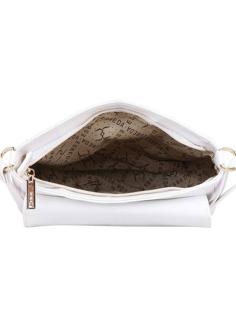 white leatherette (pu) sling bag - 18393696 -  Standard Image - 2