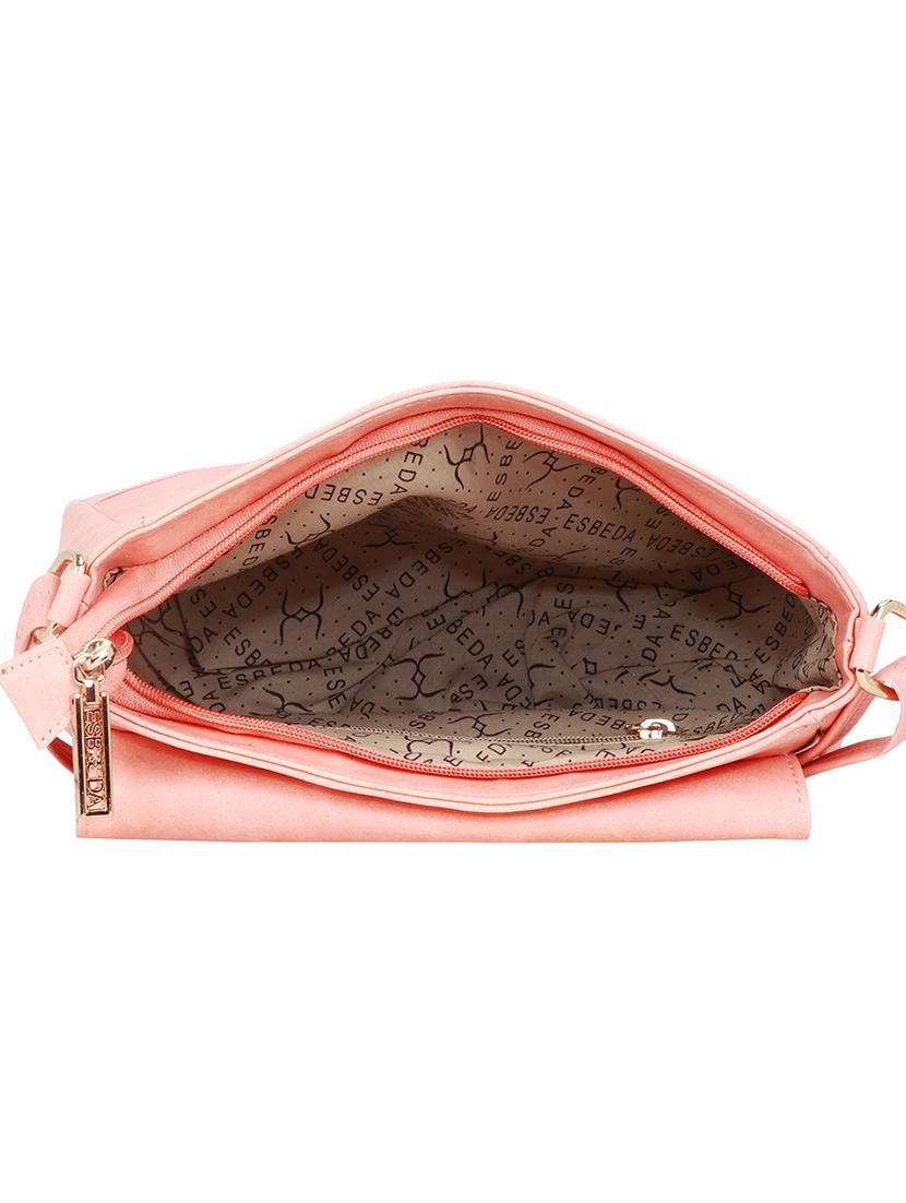 pink solid regular sling bag - 18393698 - Standard Image - 2