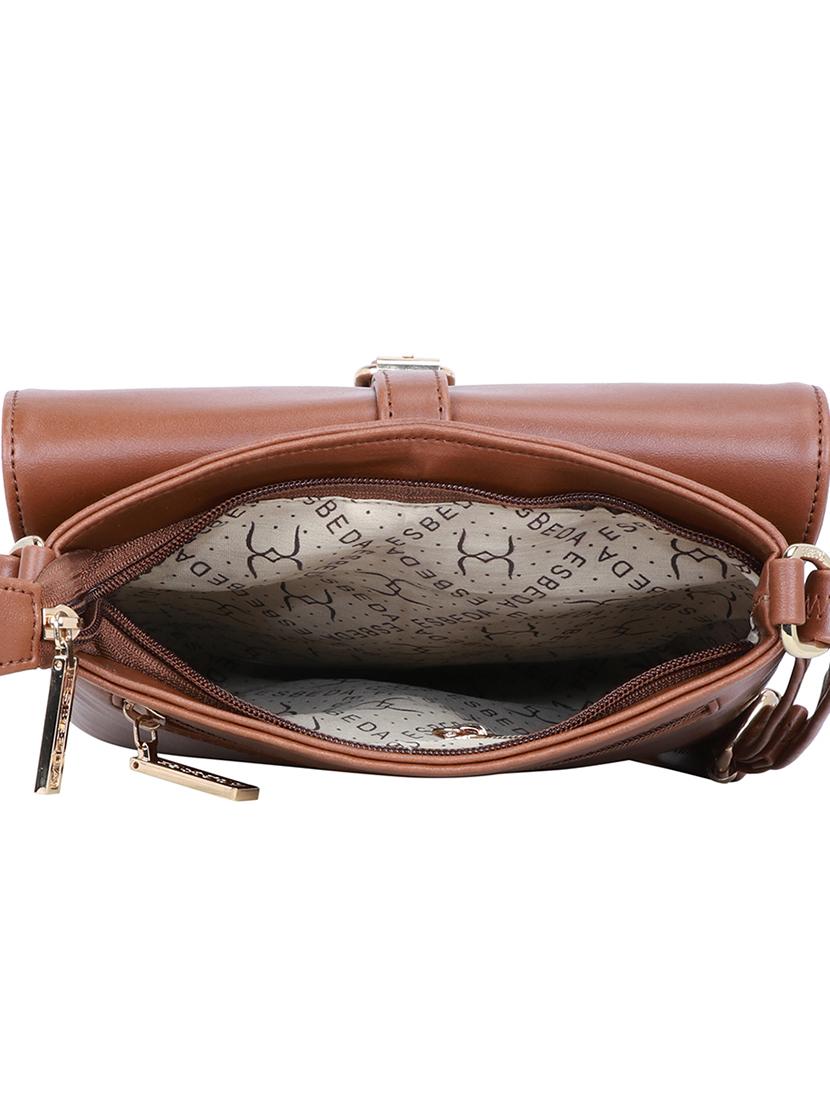 tan solid regular sling bag - 18393708 - Standard Image - 2