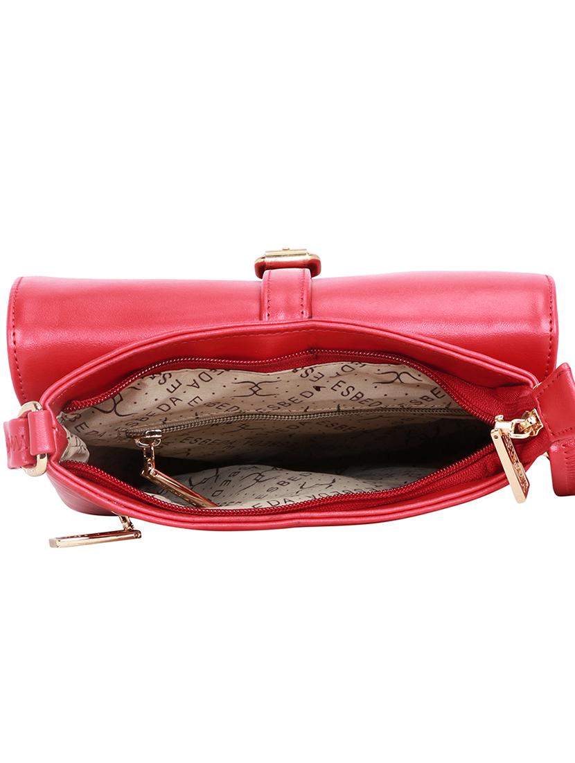 red solid regular sling bag - 18393713 - Standard Image - 2