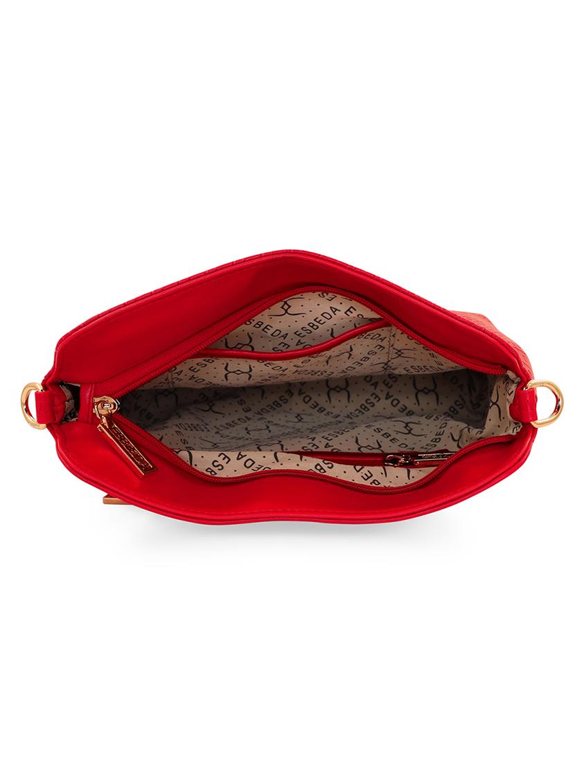 red textured regular sling bag - 18393716 - Standard Image - 2