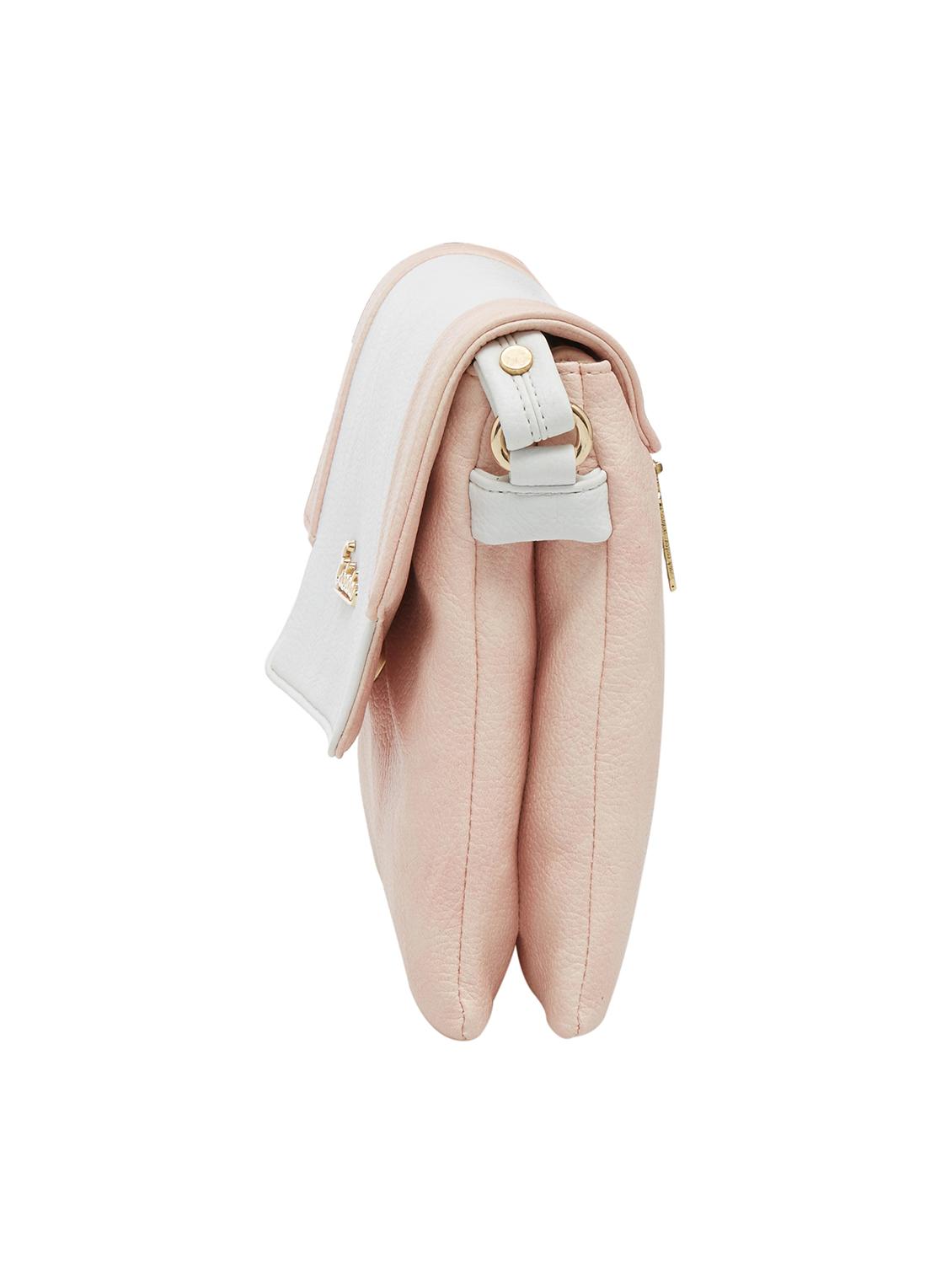 pink color block regular sling bag - 18393759 - Standard Image - 2
