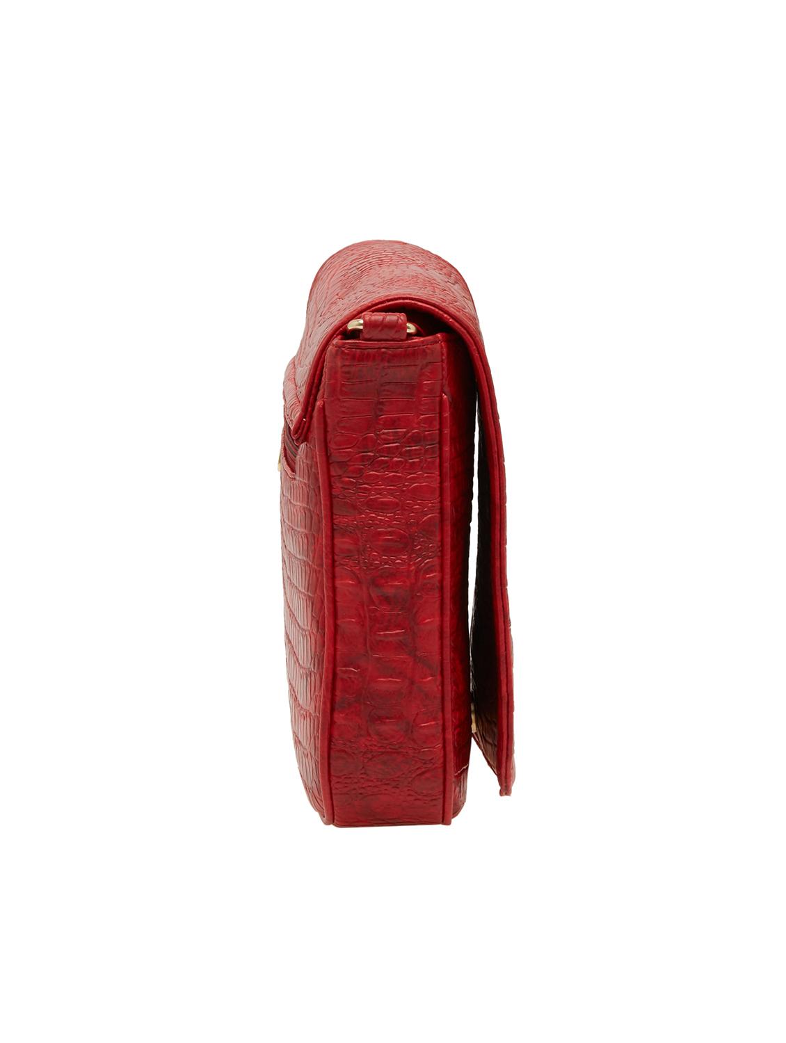 red textured regular sling bag - 18393784 - Standard Image - 2