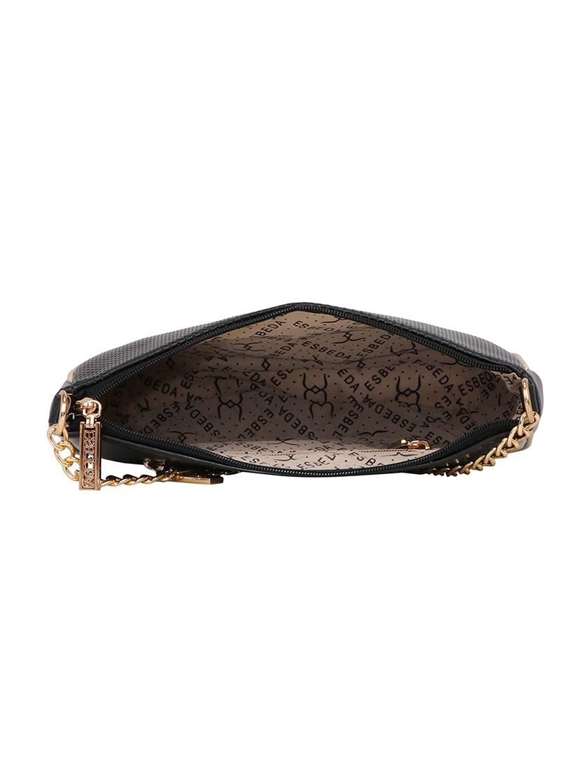 black solid regular sling bag - 18393803 - Standard Image - 2
