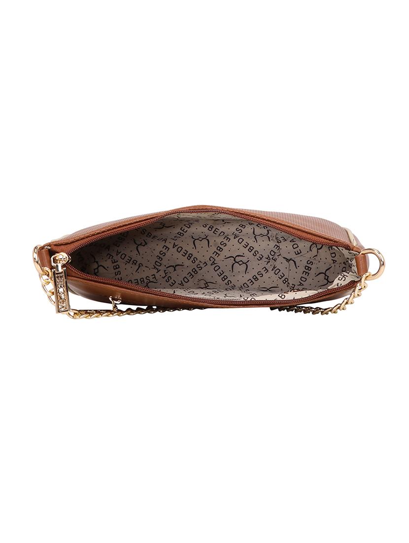 tan solid regular sling bag - 18393804 - Standard Image - 2