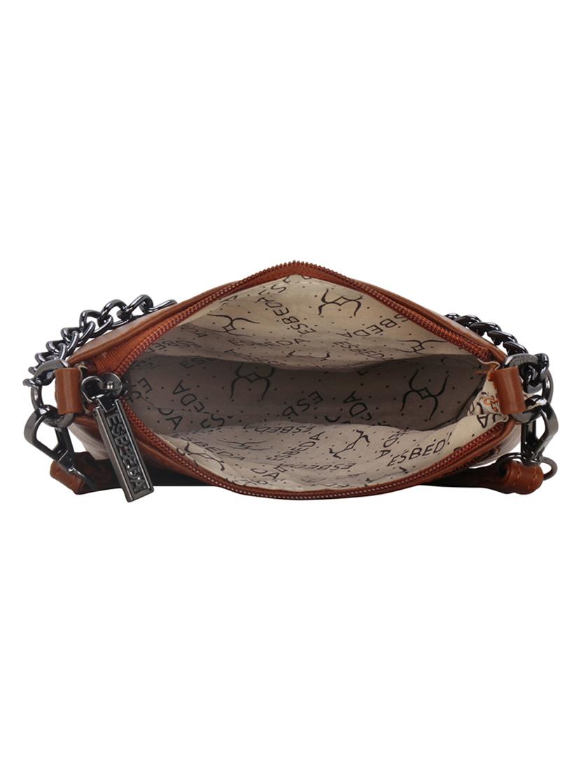 tan solid regular sling bag - 18393823 - Standard Image - 2