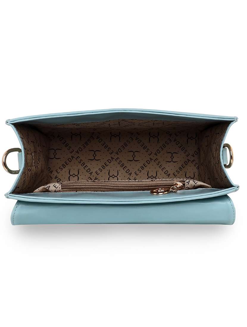 light blue solid regular sling bag - 18393836 -  Standard Image - 2