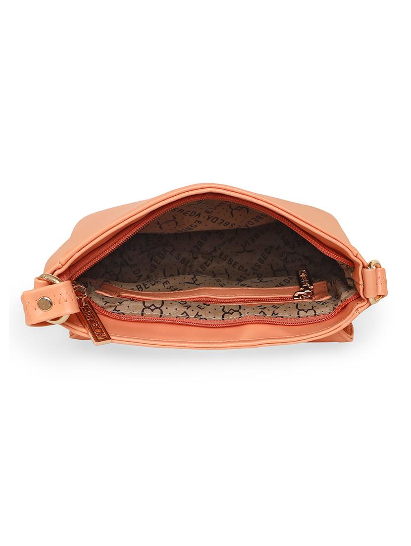 orange solid regular sling bag - 18393843 - Standard Image - 2