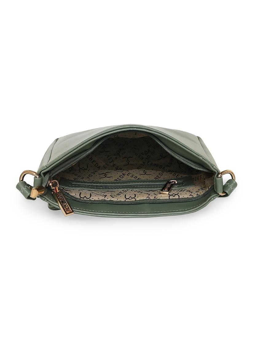 olive solid regular sling bag - 18393846 - Standard Image - 2