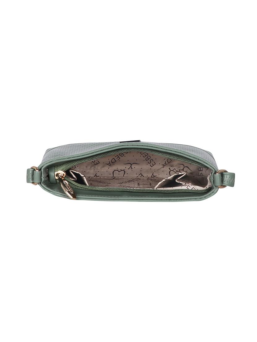 olive textured regular sling bag - 18393857 - Standard Image - 2