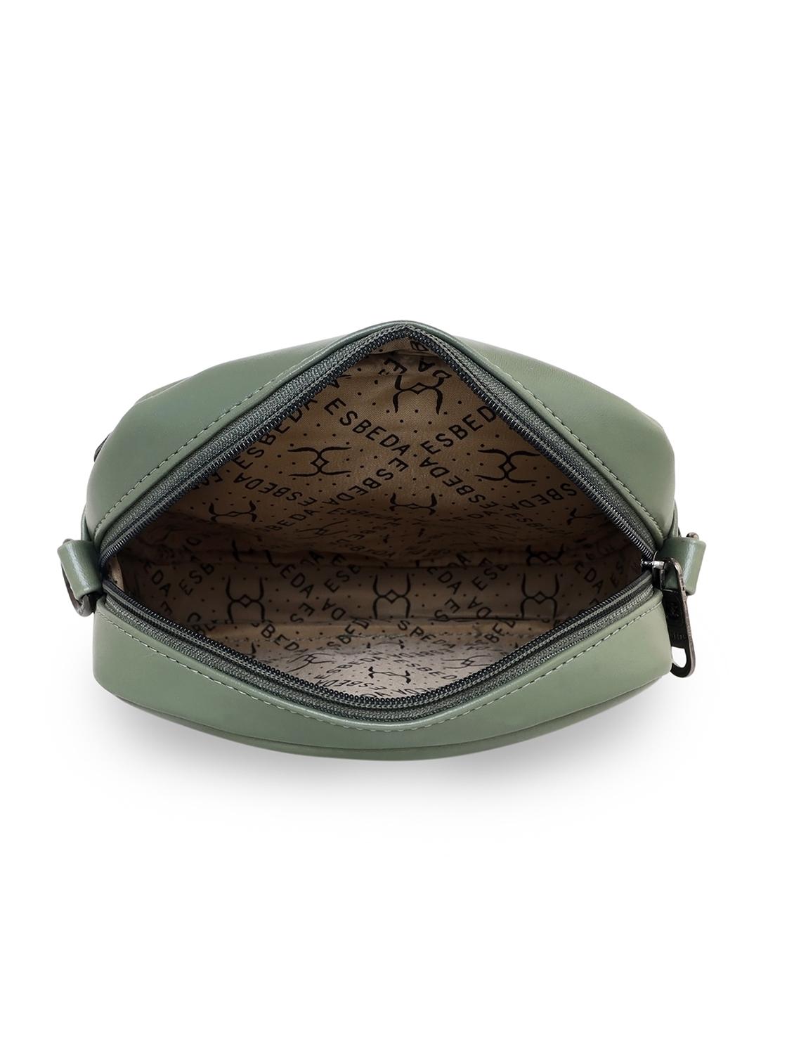 olive textured regular sling bag - 18393896 - Standard Image - 2