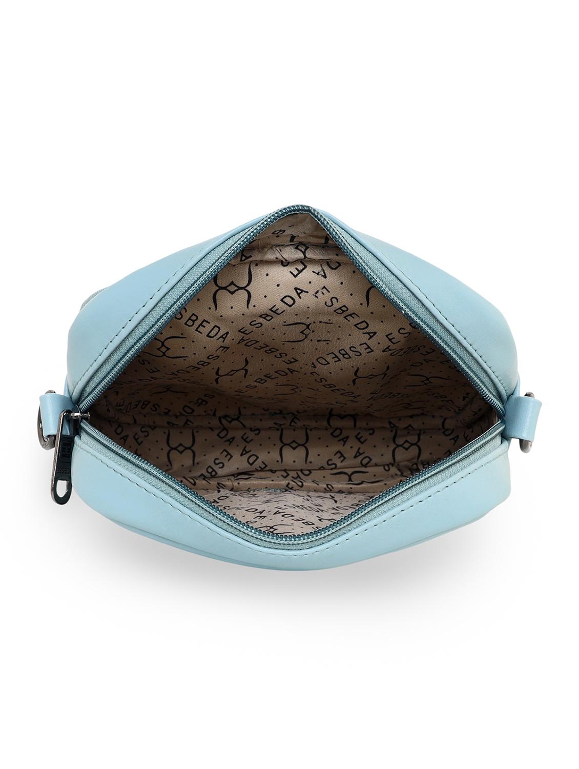 light blue textured regular sling bag - 18393897 - Standard Image - 2