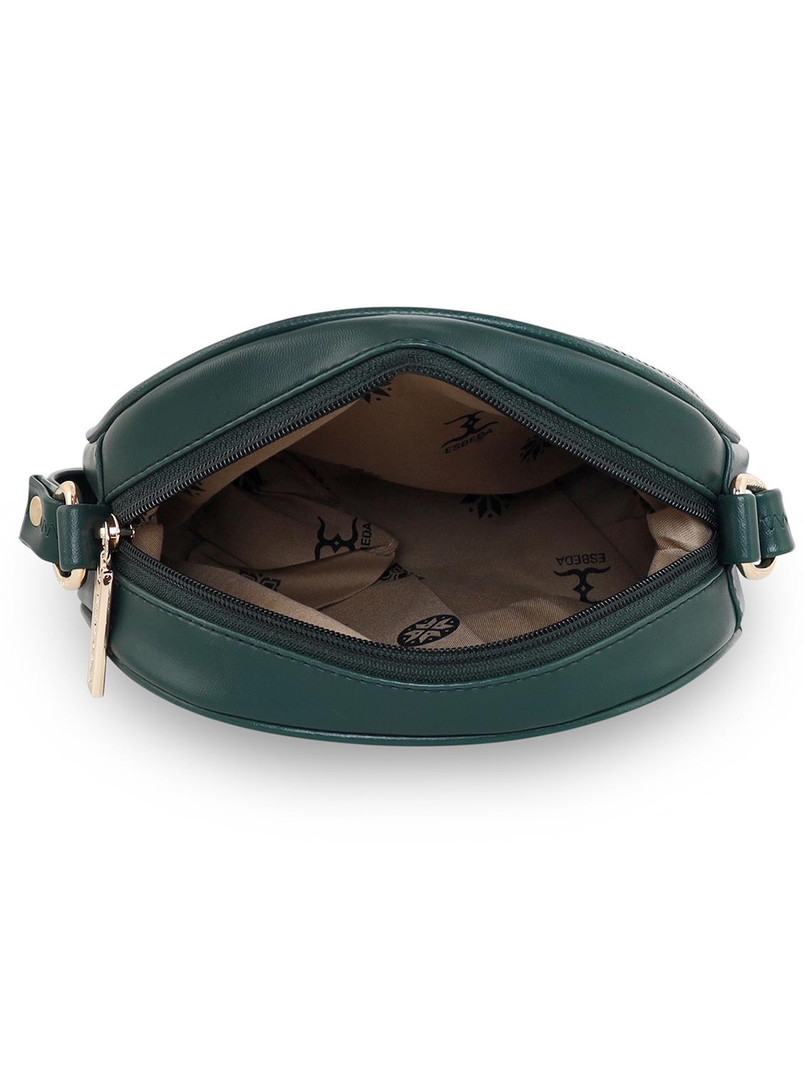 green textured regular sling bag - 18393911 - Standard Image - 2