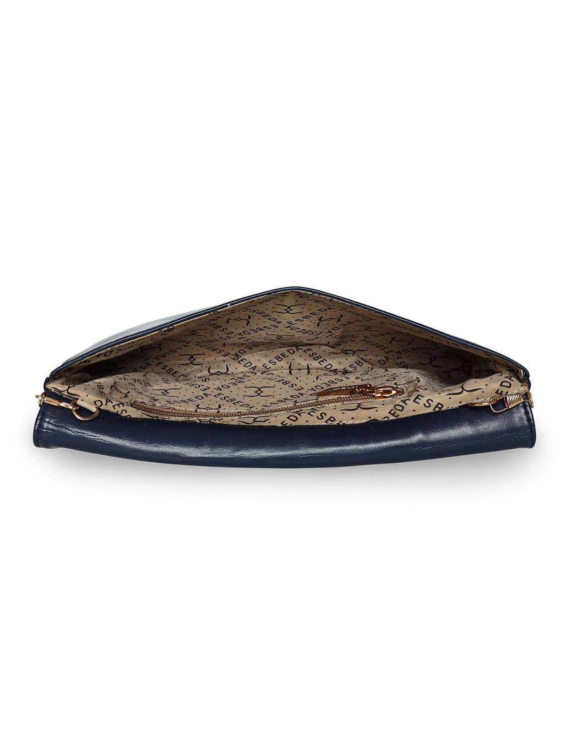 navy blue leatherette envelope clutch - 18393978 - Standard Image - 2