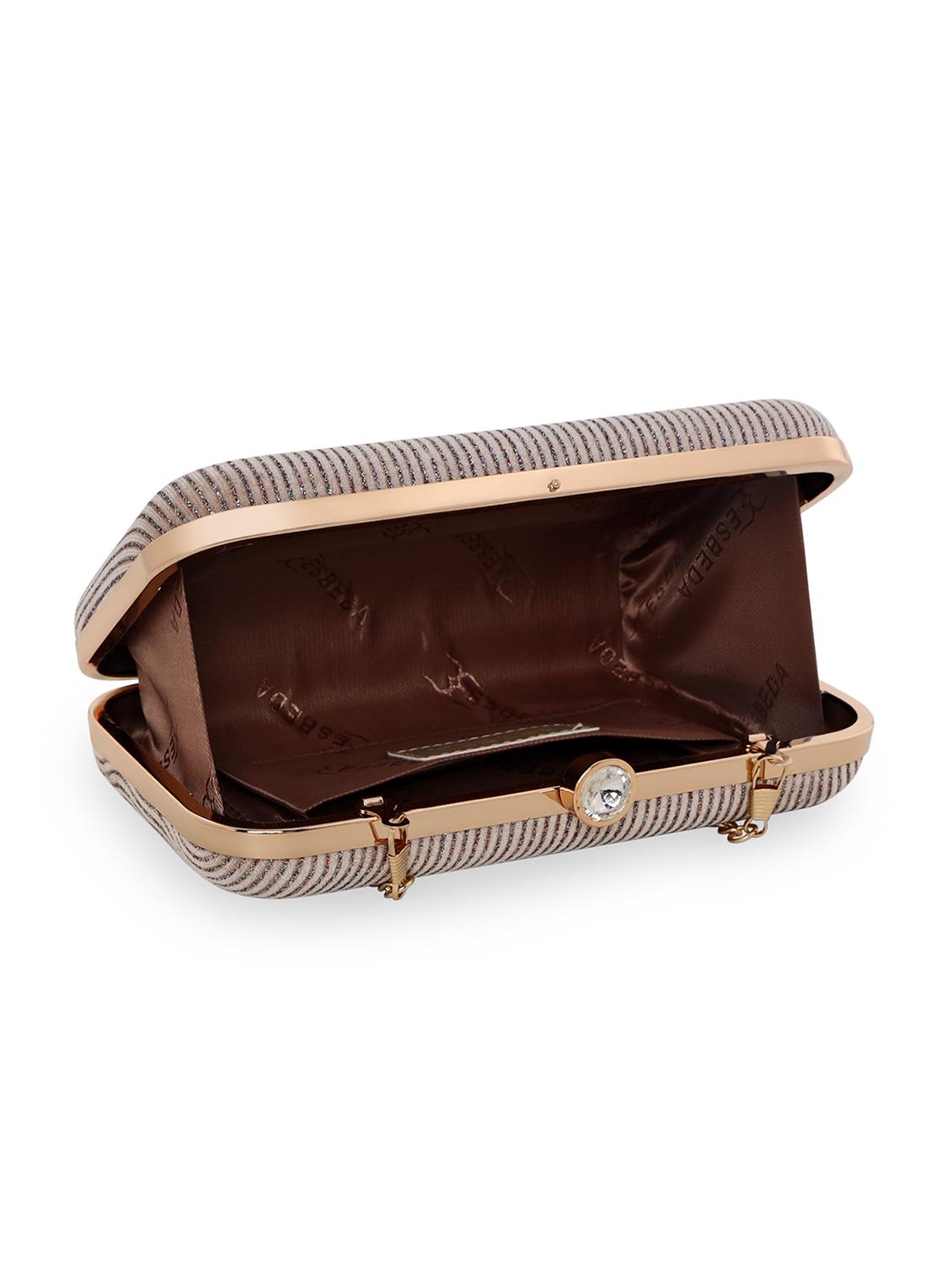 cream velvet box clutch - 18394012 - Standard Image - 2