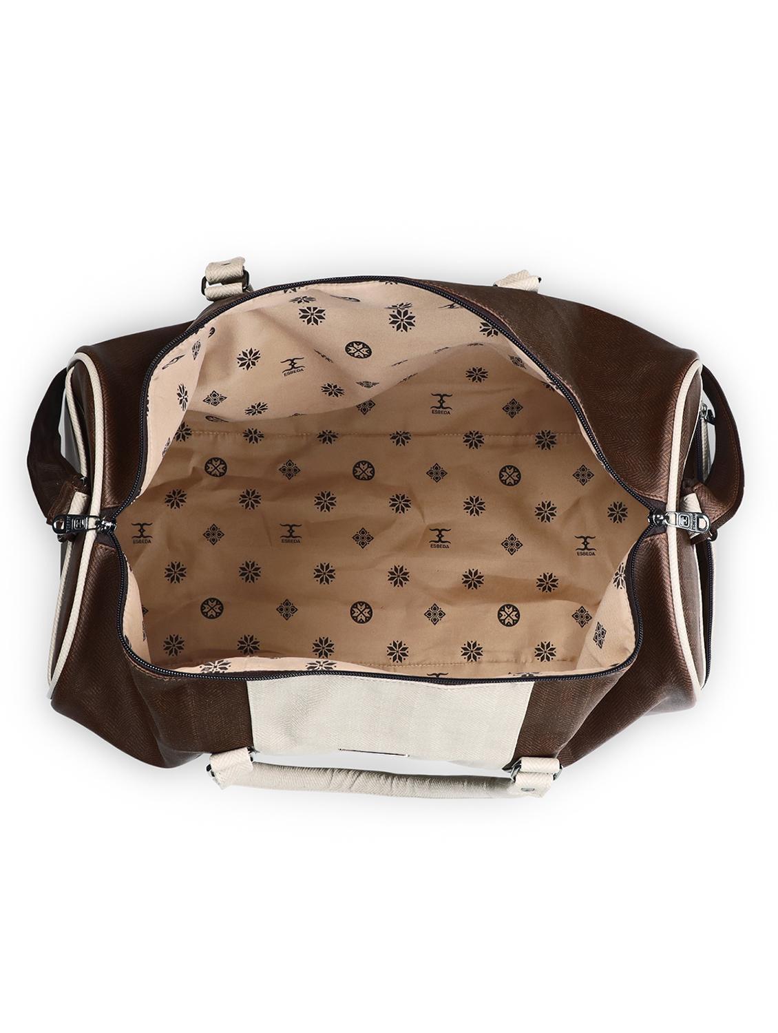 brown leatherette (pu) dufflebag - 18394032 - Standard Image - 2