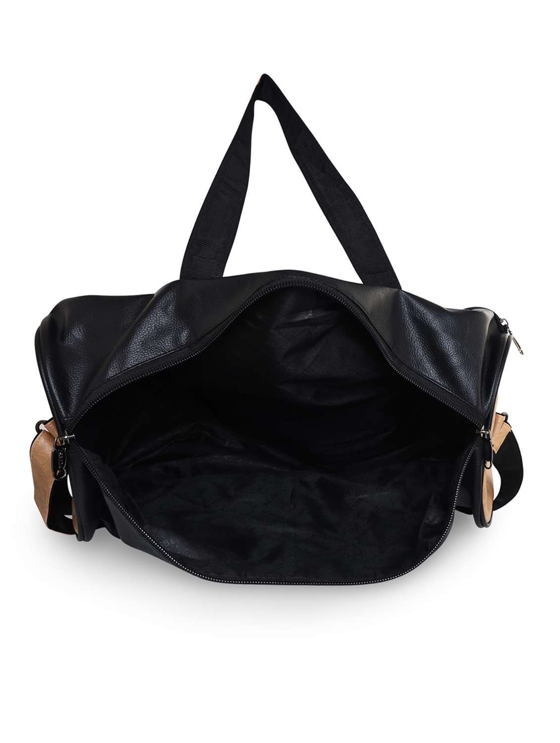 black leatherette (pu) dufflebag - 18394040 -  Standard Image - 2