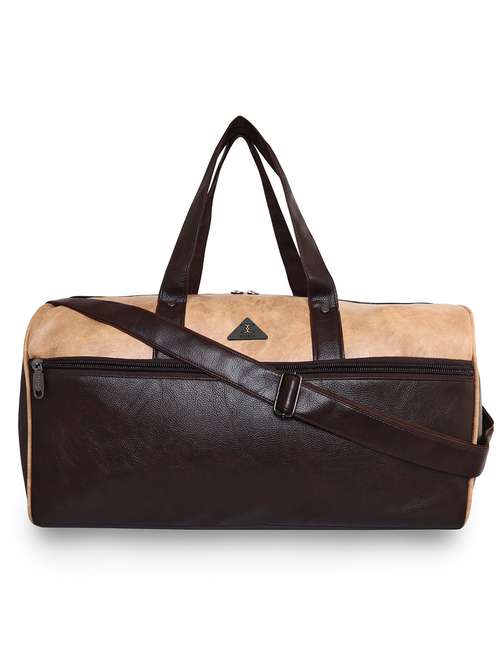 beige leatherette (pu) dufflebag - 18394041 -  Standard Image - 0