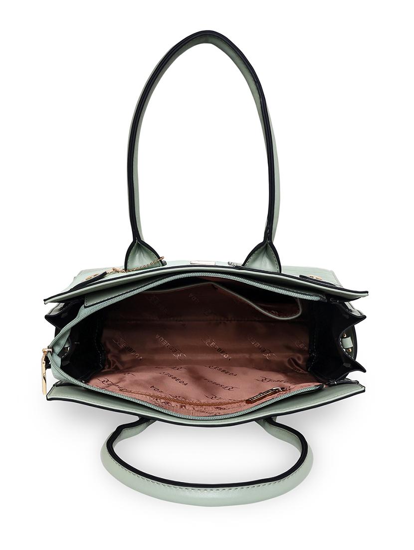 green leatherette (pu) handbag - 18394075 - Standard Image - 2