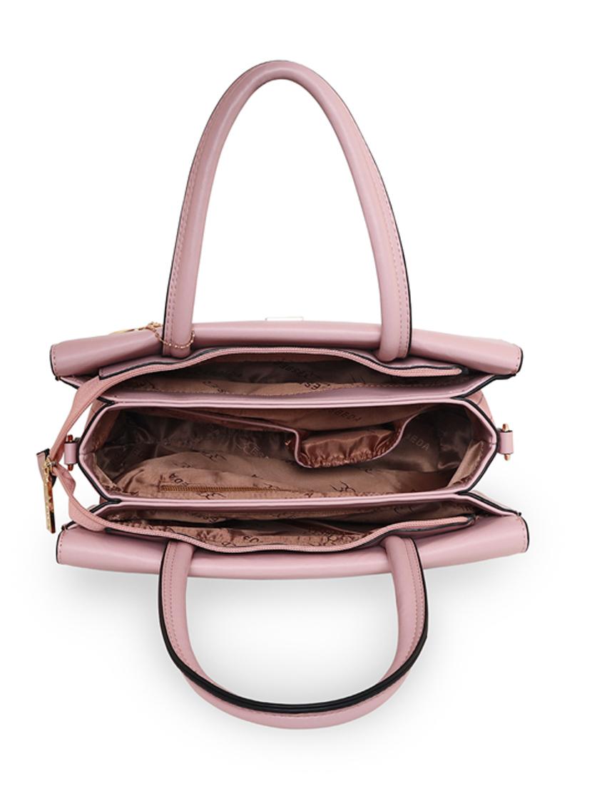 pink leatherette (pu) handbag - 18394103 - Standard Image - 2