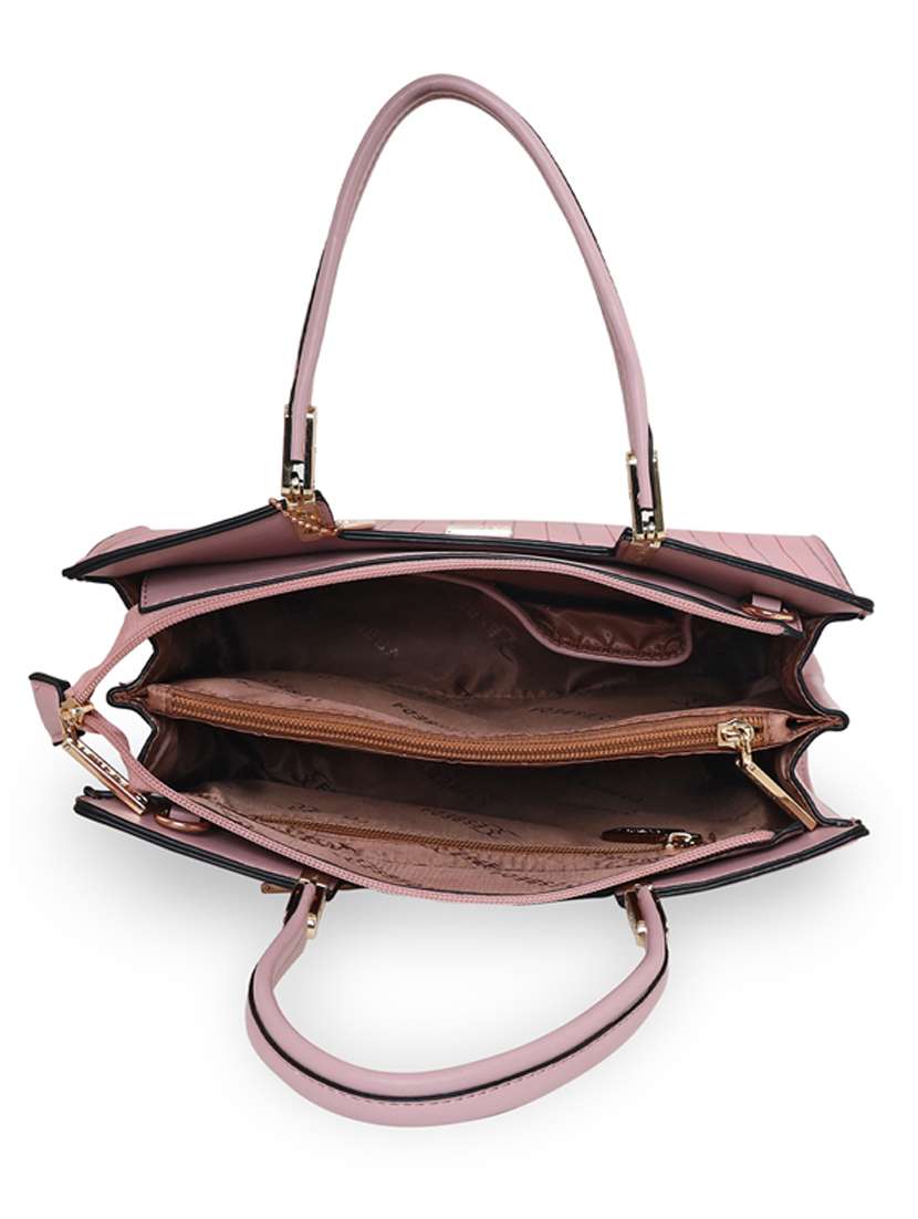 pink leatherette (pu) handbag - 18394108 - Standard Image - 2