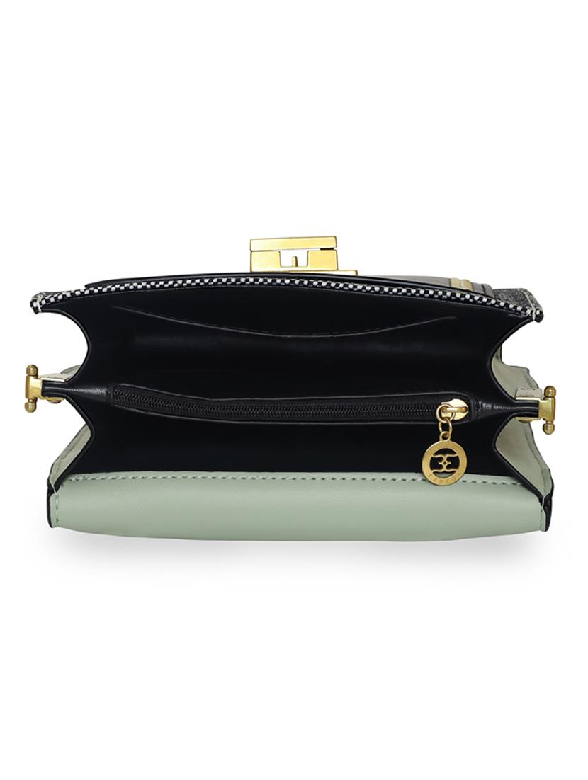 green leatherette (pu) handbag - 18394118 - Standard Image - 2