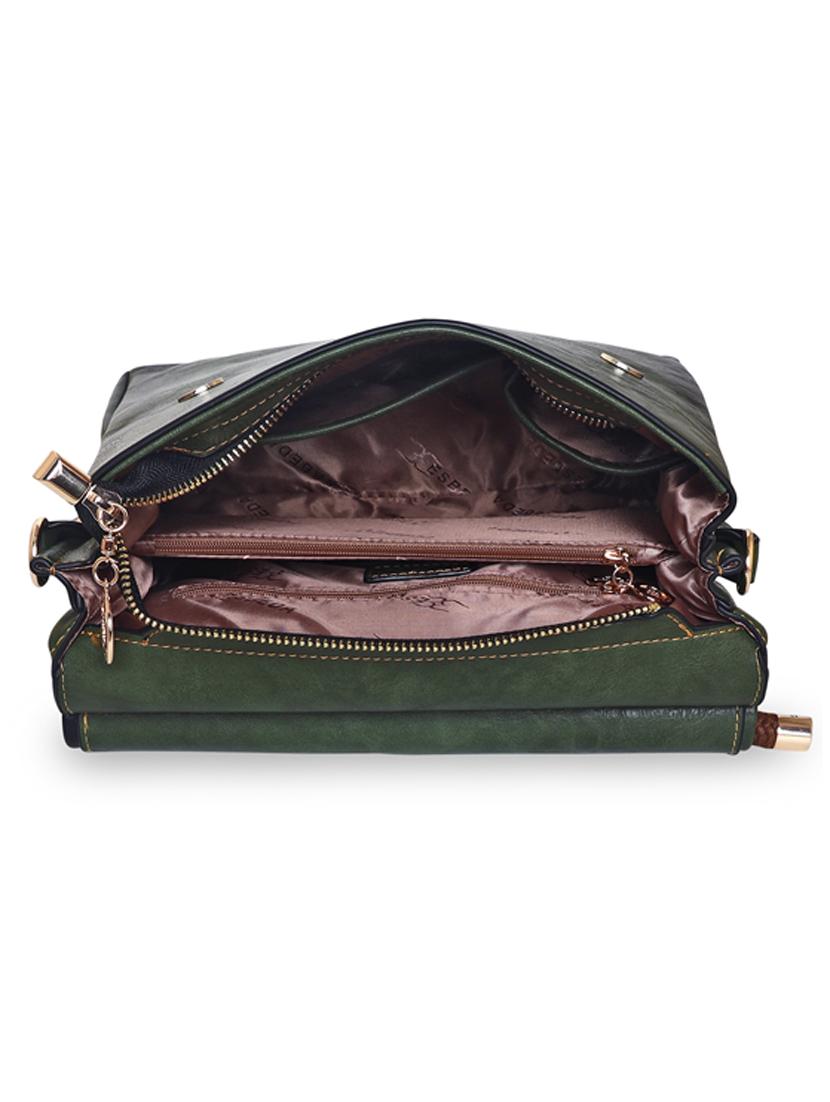 green leatherette (pu) handbag - 18394159 - Standard Image - 2