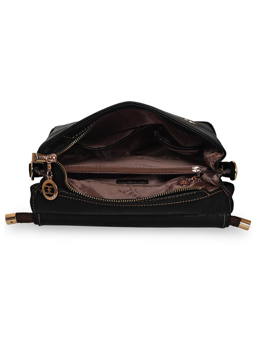 black leatherette (pu) handbag - 18394161 - Standard Image - 2