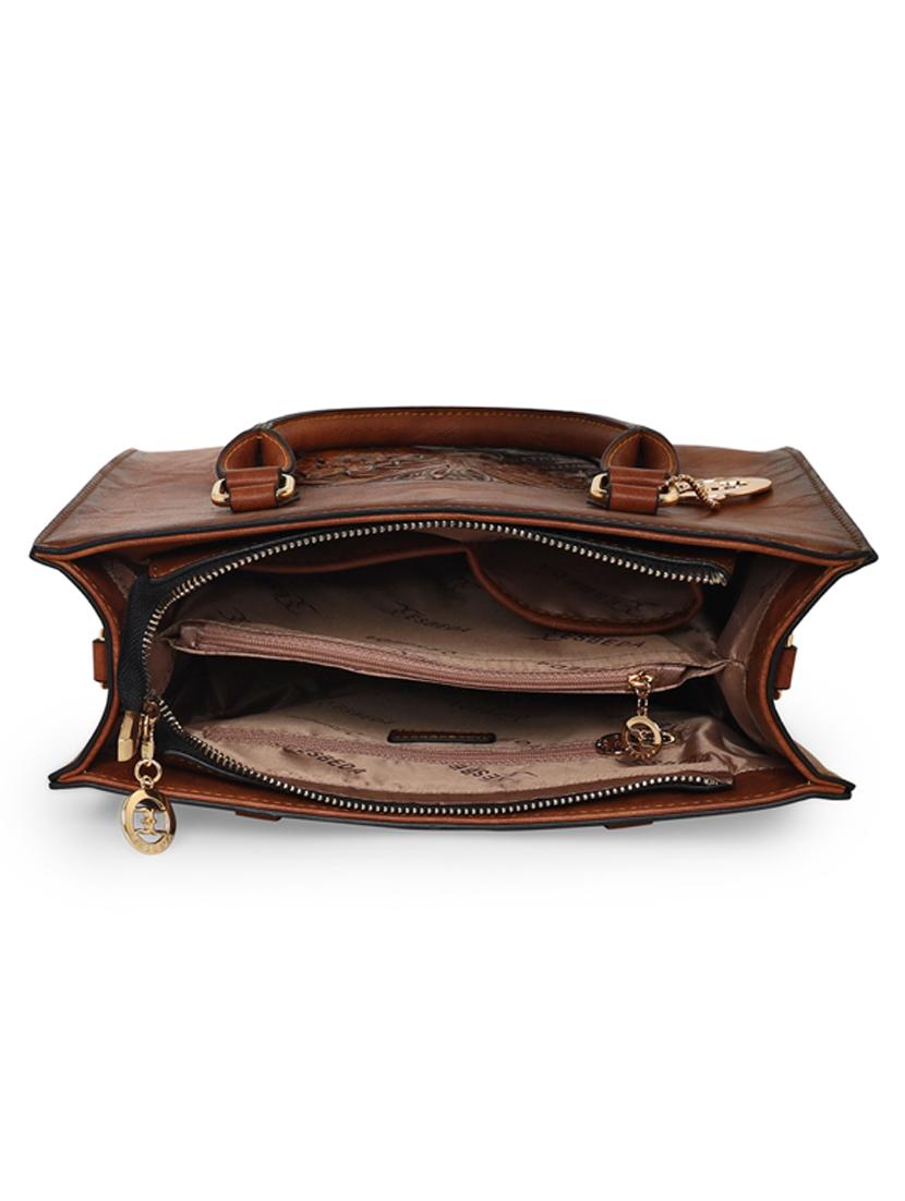 tan leatherette (pu) handbag - 18394174 - Standard Image - 2