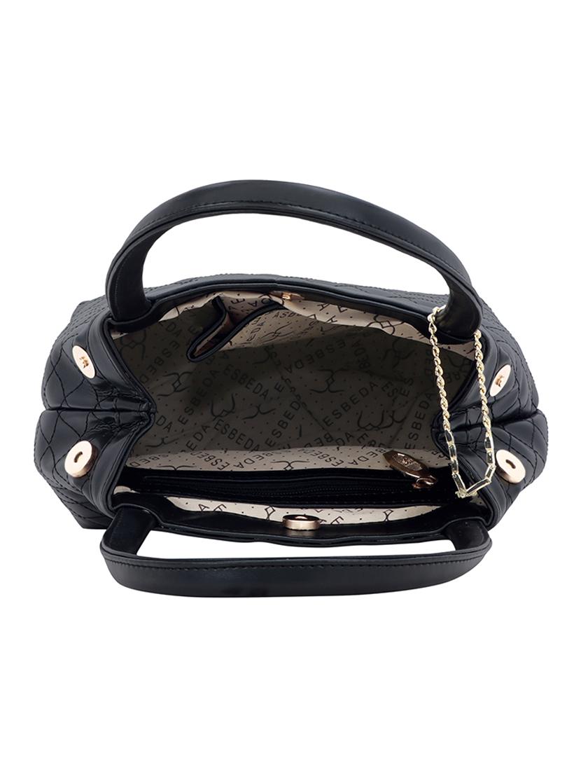 black leatherette (pu) handbag - 18394209 - Standard Image - 2