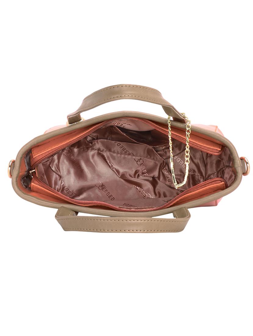 orange leatherette (pu) handbag - 18394212 - Standard Image - 2