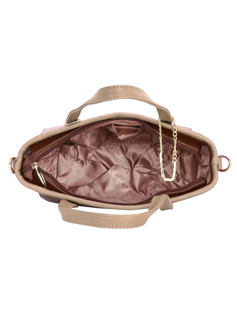 tan leatherette (pu) handbag - 18394221 -  Standard Image - 2
