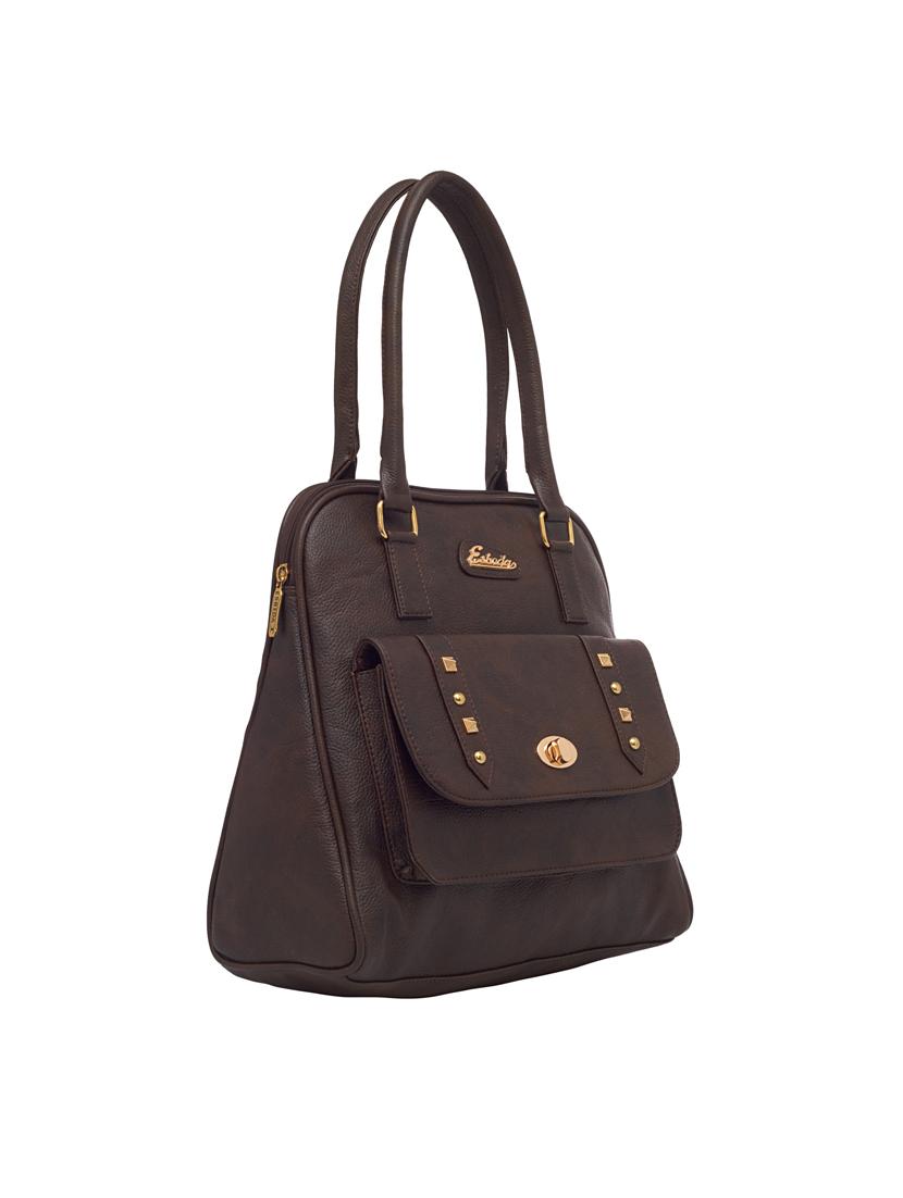 brown leatherette (pu) handbag - 18394227 - Standard Image - 2